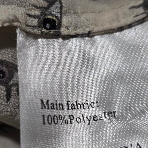 MUNTHE SAKS FIFTH AVENUE THIRD EYE NOVELTY Shirt Dress TUNIC BUTTON FRONT - Picture 9 of 10